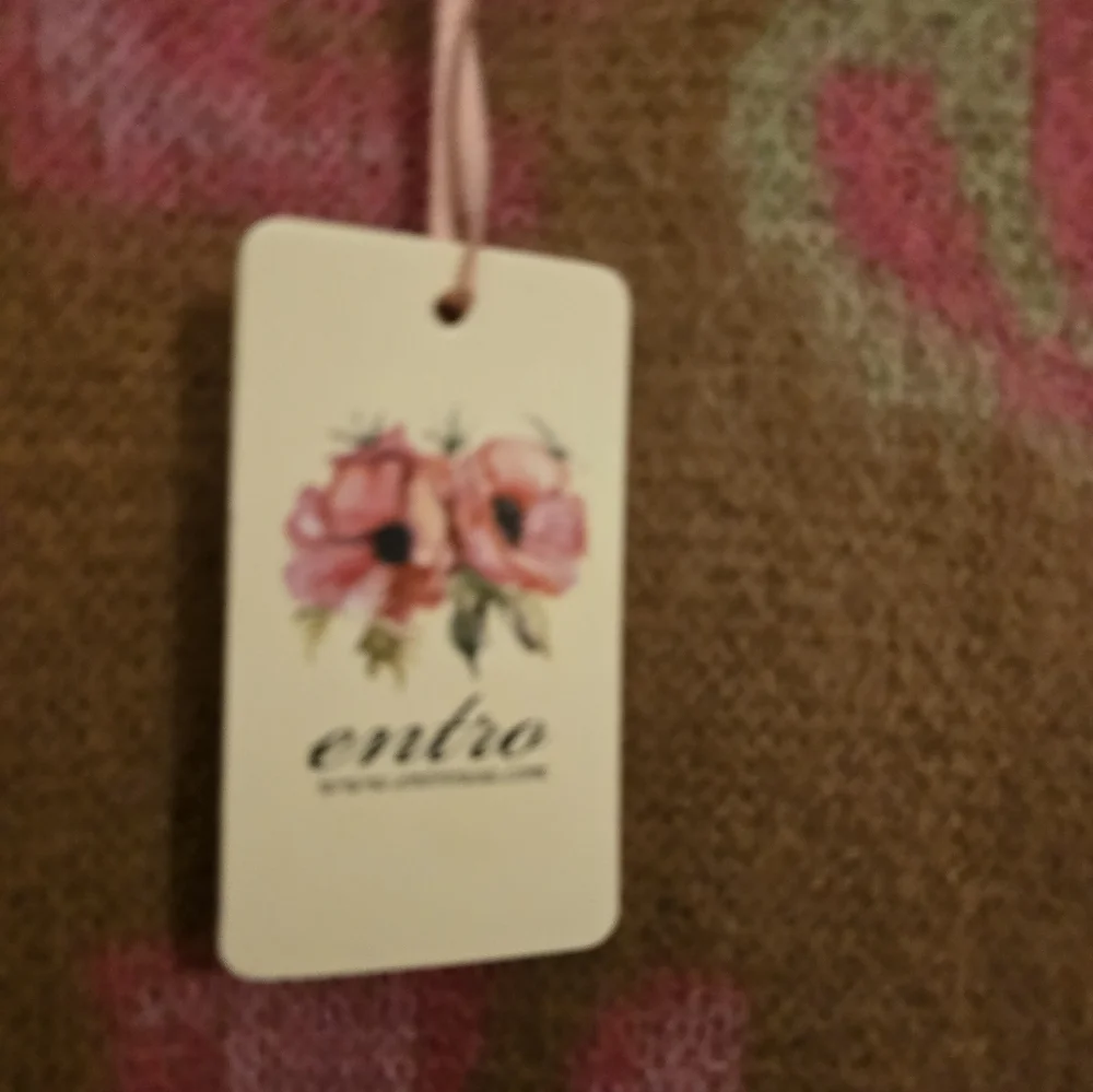 ENTRO Brown Floral Sweater  Size XL-- Brand New With Tags - Picture 5 of 9